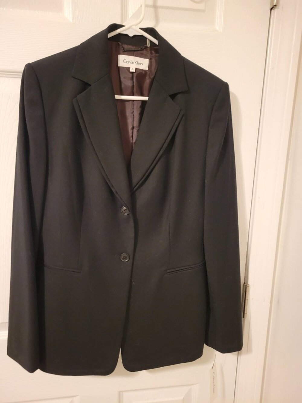 NWT Calvin Klein Black Suit Jacket Blazer Size 8